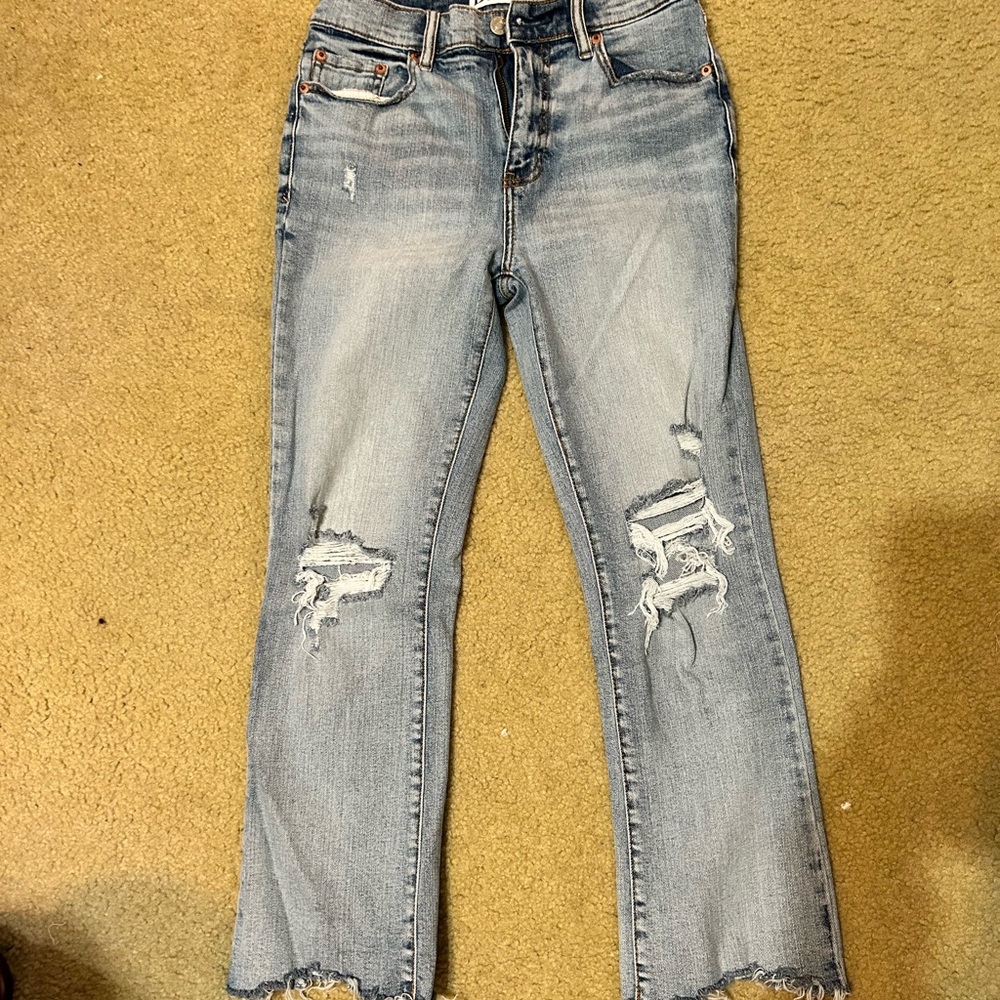 DAZE wide leg ripped jeans size 26💗 #daze #26 #jeans